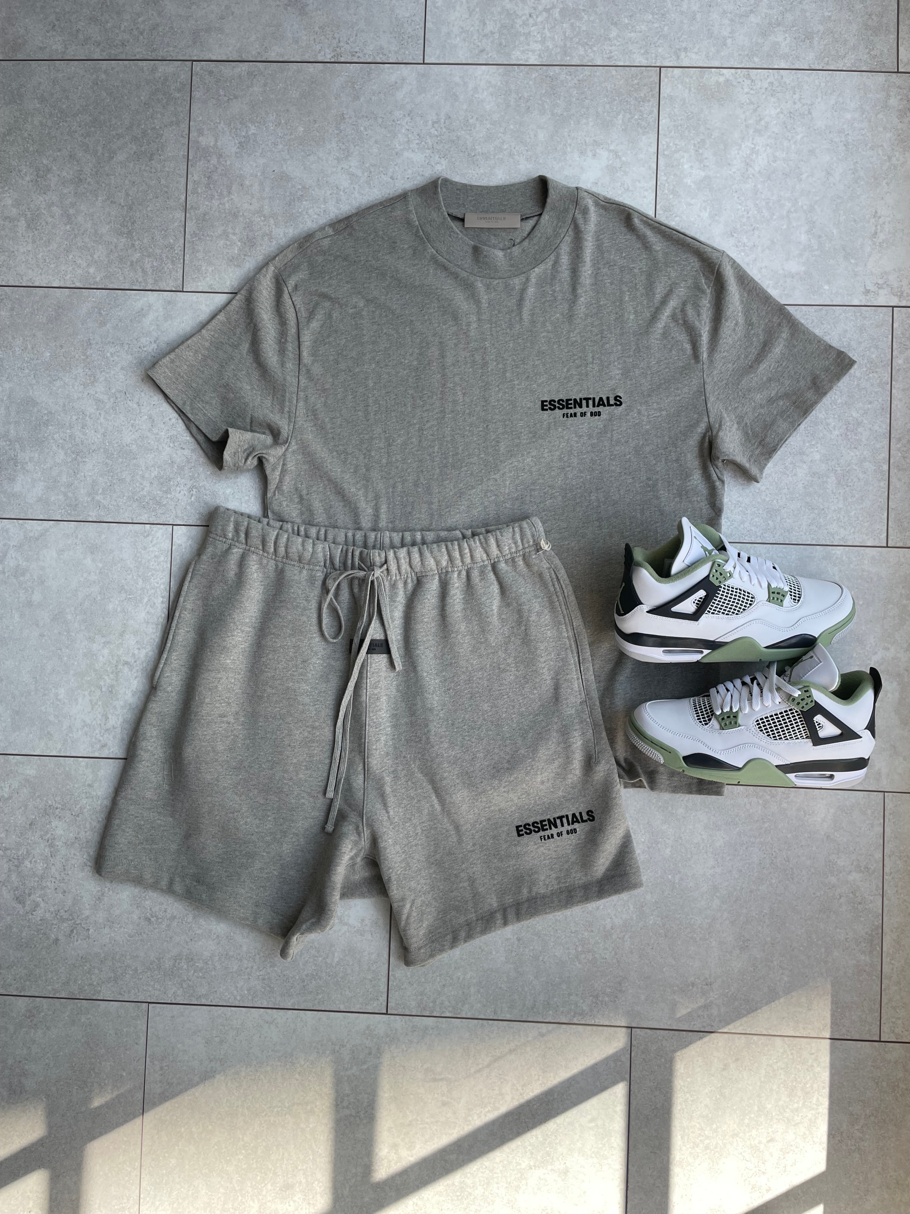 SS22 T-Shirt / Shorts / Set - Dark Heather Oatmeal  - By Qivii