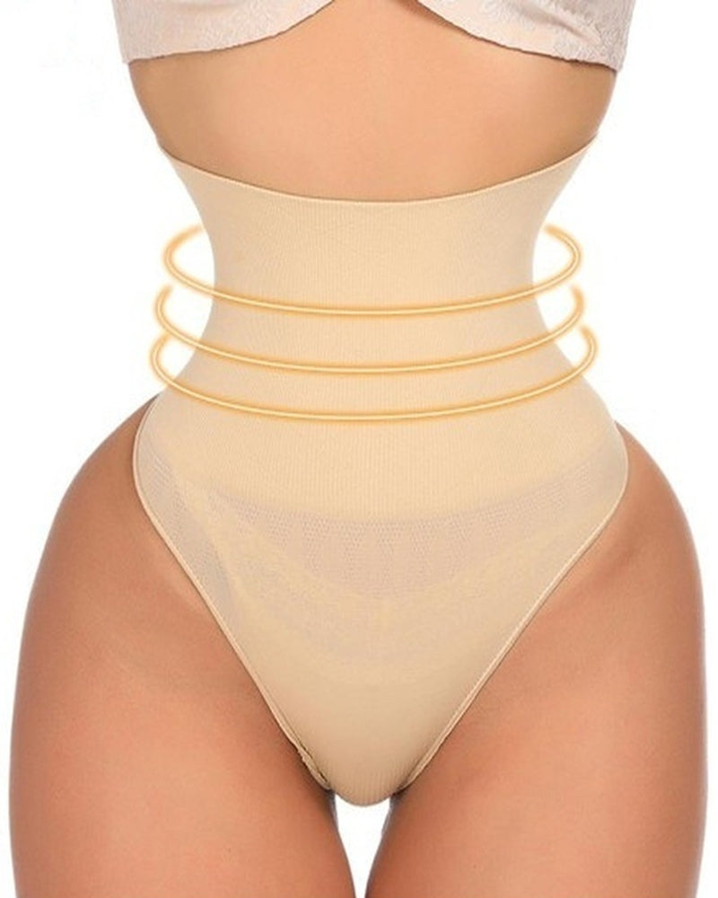 Women Slimming High Waist Tummy Control Girdle Thong Underwear Brief  - By Qivii