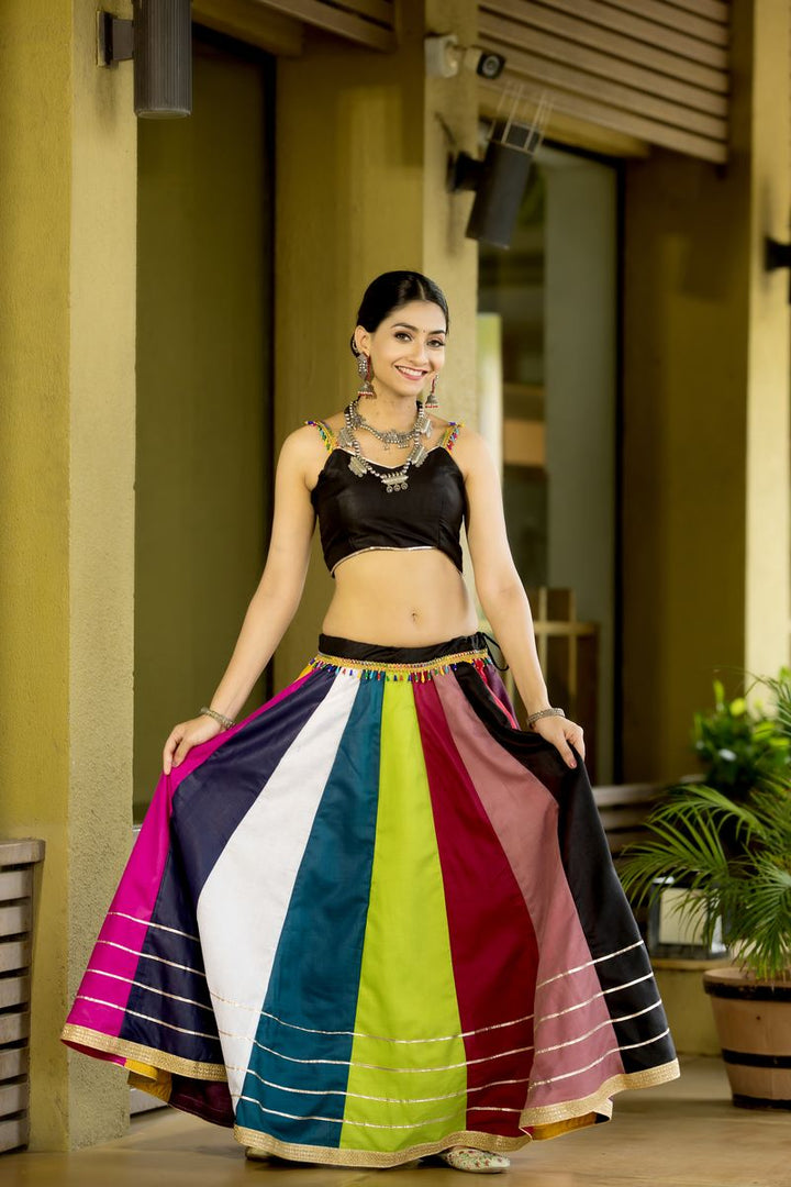 Multi-Color Pure Cotton (Fully Stitched) Lehenga