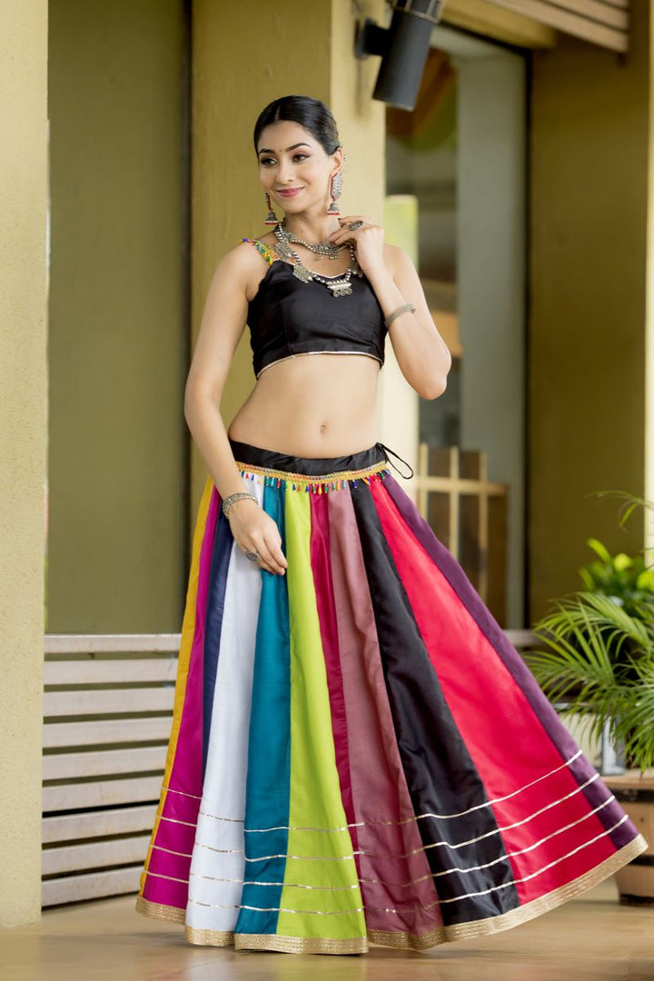 Multi-Color Pure Cotton (Fully Stitched) Lehenga