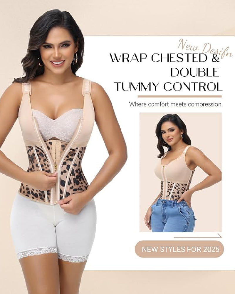 Shapshe® Fajas Colombianas Zip Front Steel Bone Tummy Control Waist Trainer