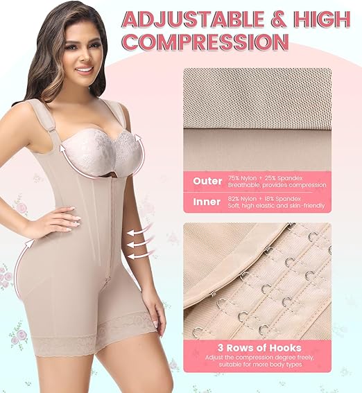Shapshe® Fajas Colombianas Full Body Tummy Control Butt Lifting Post Surgery Compression Shapewear  - By Qivii