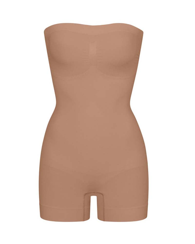 Slimming Sleeveless Bodysuit With Removable Shoulder Strap  - By Qivii