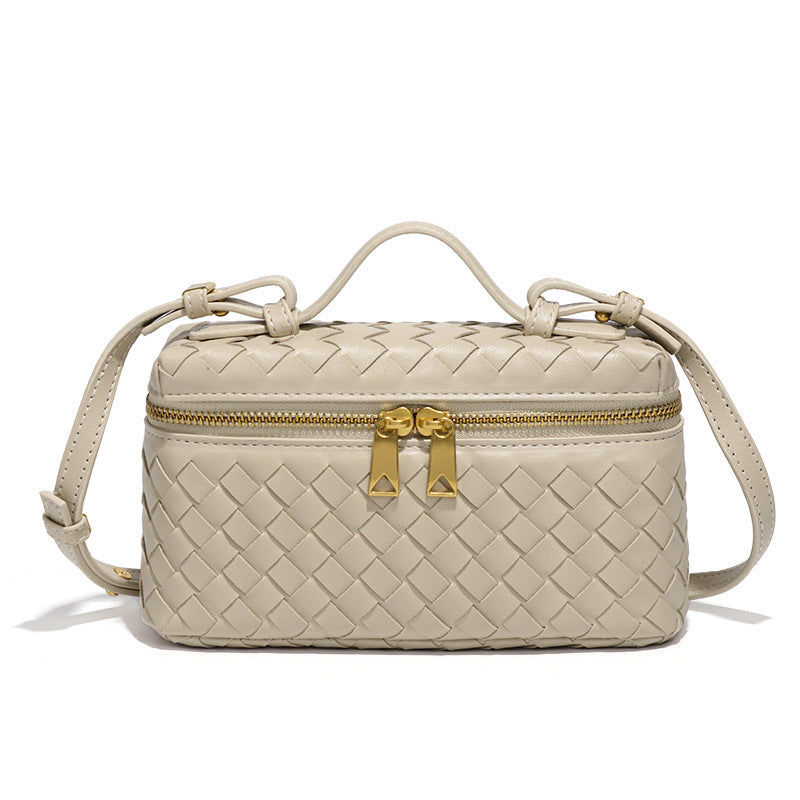 Women's Atelier Cube Carrier Bias-Weave Top Handle Bag with Convertible Strap