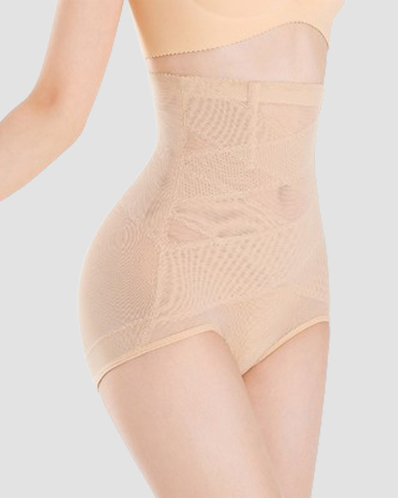 Tummy Control Shapewear Panties Breathable Butt Lifter Triangle Shorts With Crossover Design  - By Qivii