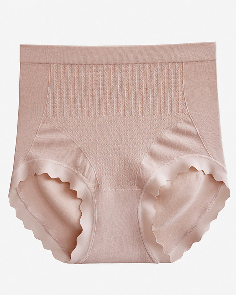 Women's High Waisted Antibacterial Crotch Briefs Stretch Full Coverage Panties  - By Qivii