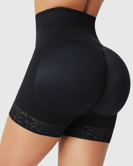 Shapshe® Mid Waist Tummy Control Front Zipper High Compression Butt Lifter Shaper Fajas Shorts  - By Qivii