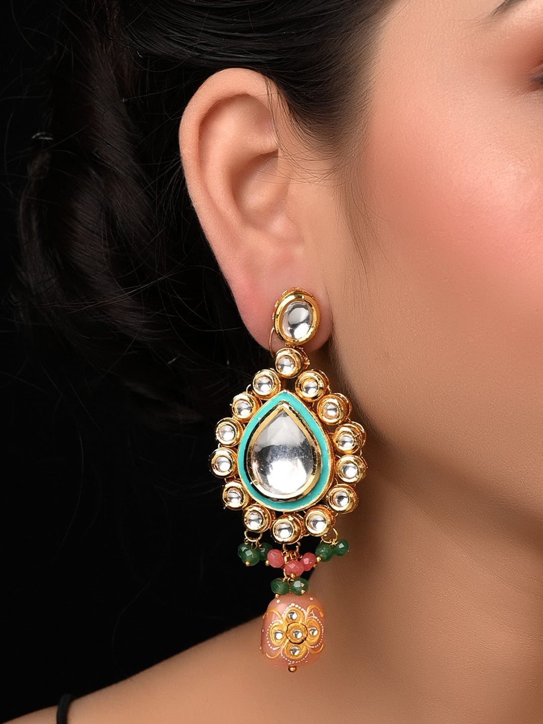 Shannon Long Kundan Earrings