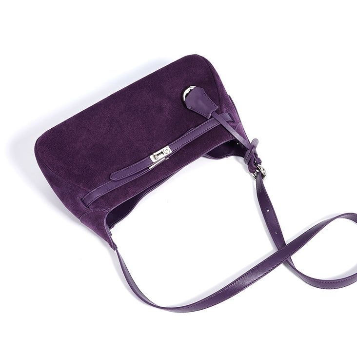 Ounamei Suede Leather Purse for women | Elegant Handbag, Crossbody & Shoulder Bag