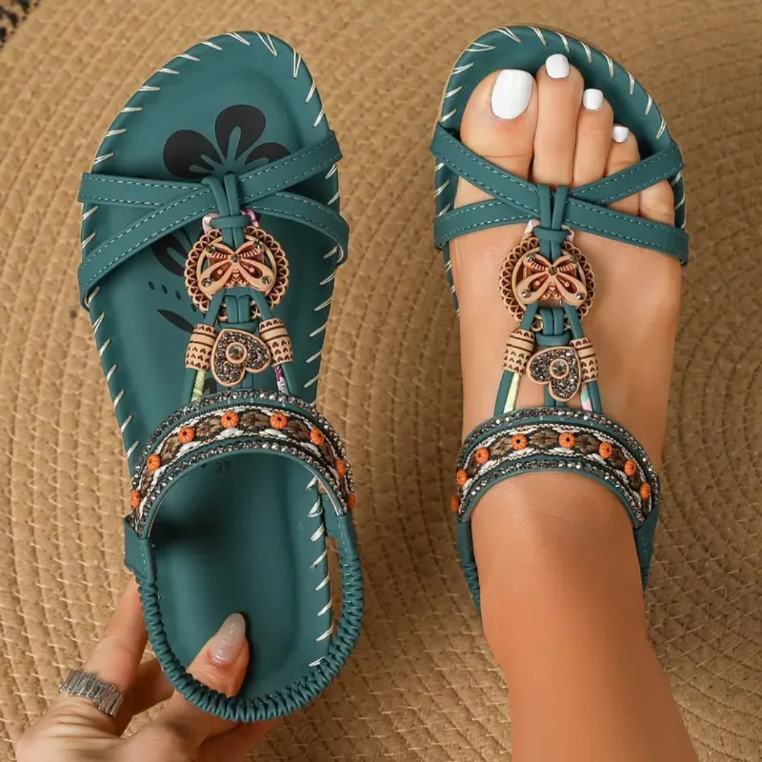 Nada – Orthopädische Sandalen im Ibiza-Stil für Komfort & Eleganz  - By Qivii