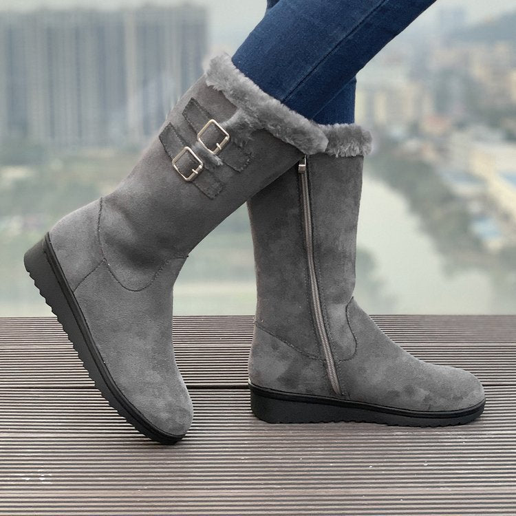 Women's FrostPuff Mid-Boots – Plush Lined, Slip-Resistant Winter Boots (US 4-10.5)