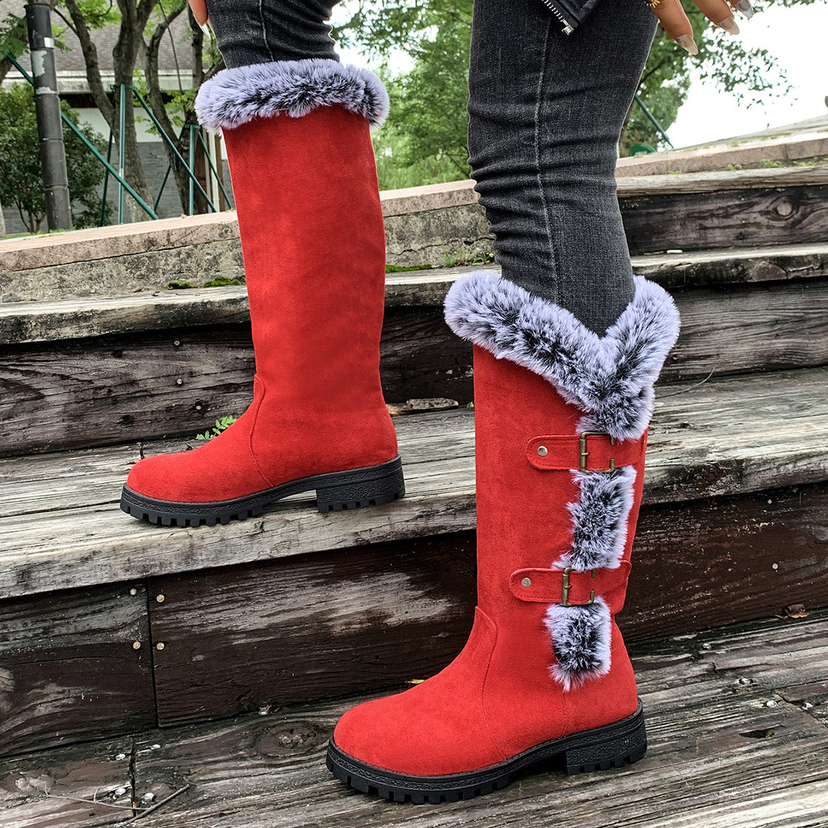 Women's WinterHug Mid-Boots - Plush Lined Suede Snow Boots (US 5-10.5)