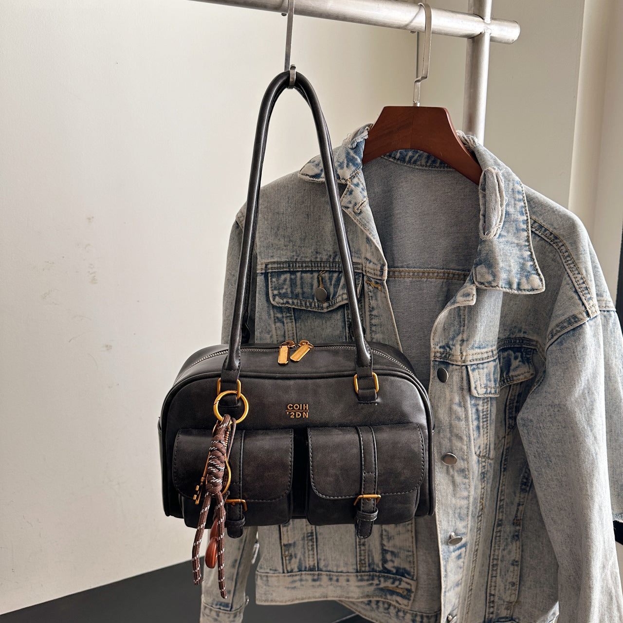 Women's Trendy Vintage Boston Pillow Tote Bag - Versatile Shoulder/Handheld Retro Commuter Bag