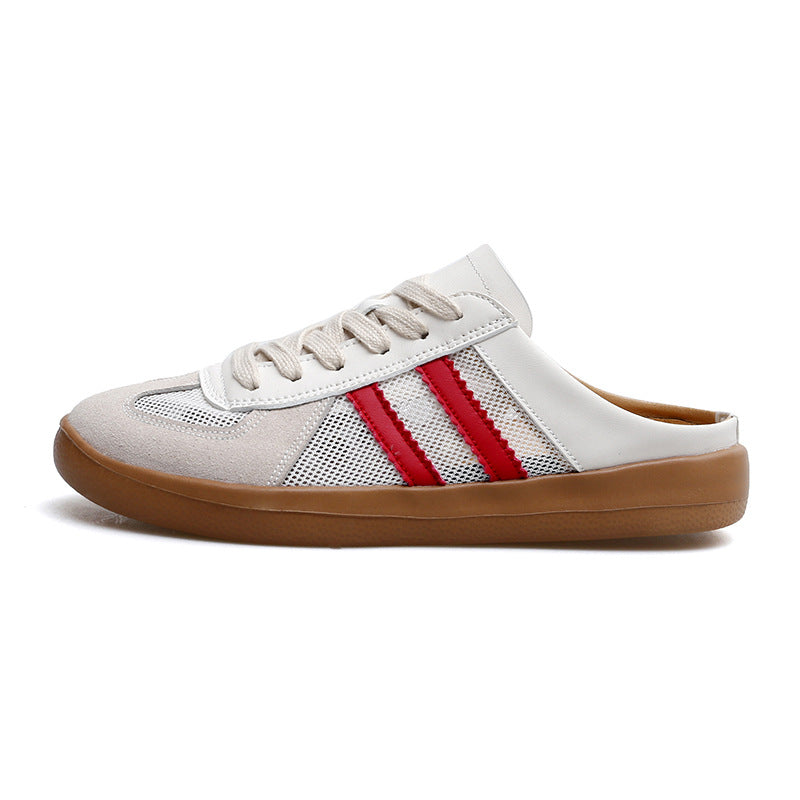 Women's Mesh Mule Slippers German Trainer - Inspired Slip-Ons for Women | Spring-Summer Comfort Shoes with Arch Support