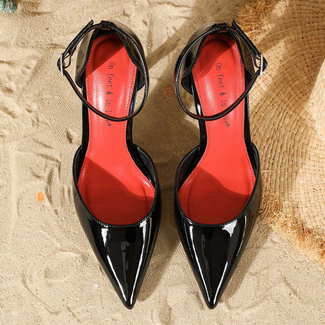 Women’s Amélie Minimalist Buckle Strap Pointed-Toe High Heels – Slim Stiletto Office & Evening Shoes (US4–10)