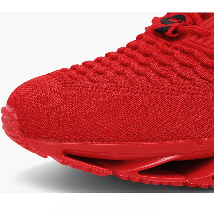 Men's AeroKnit Runner - Extended Fit Breathable Mesh - Platform Sneakers with Blade Sole & Maximum Cushion