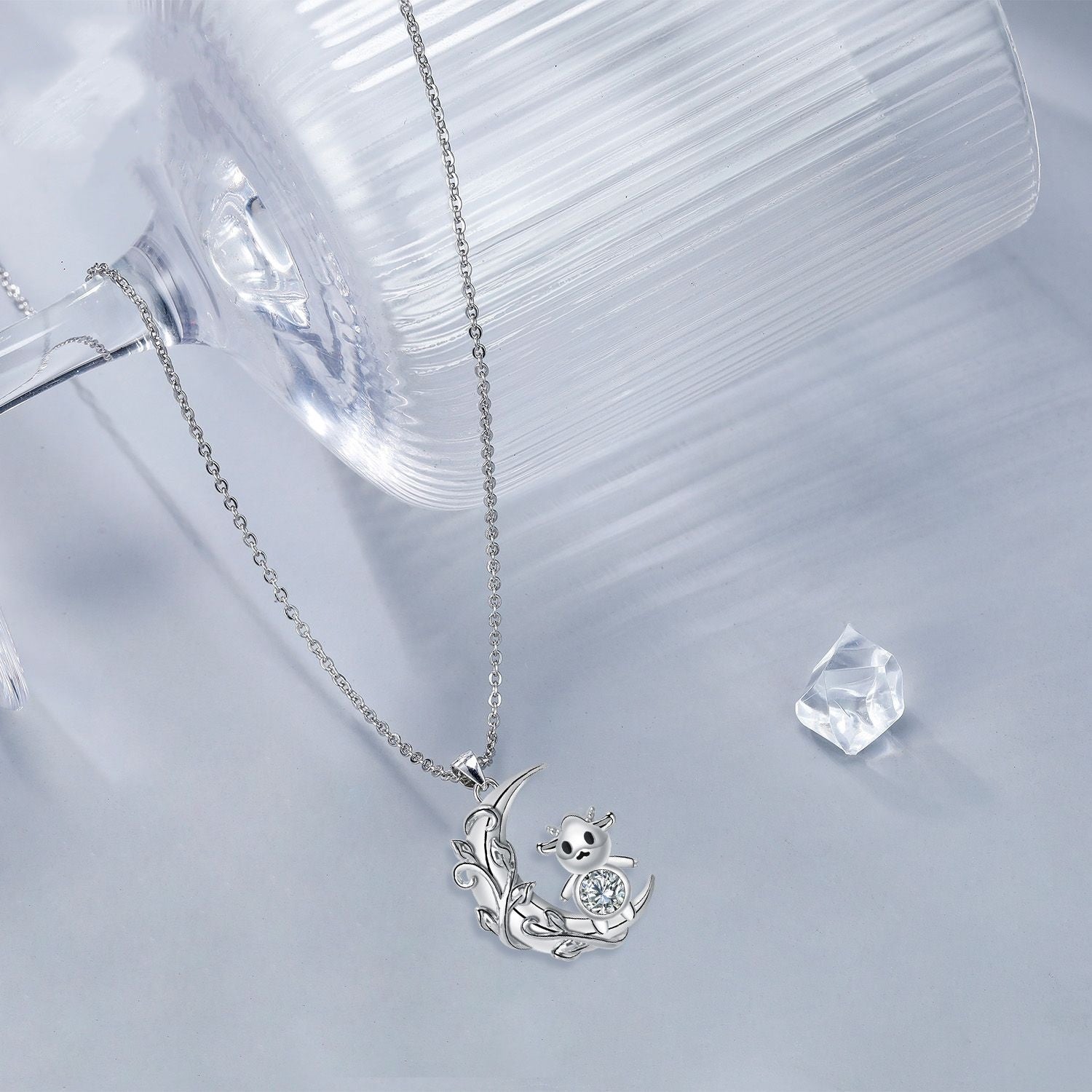 Cow Necklace Moon Necklace Female Clavicle Chain