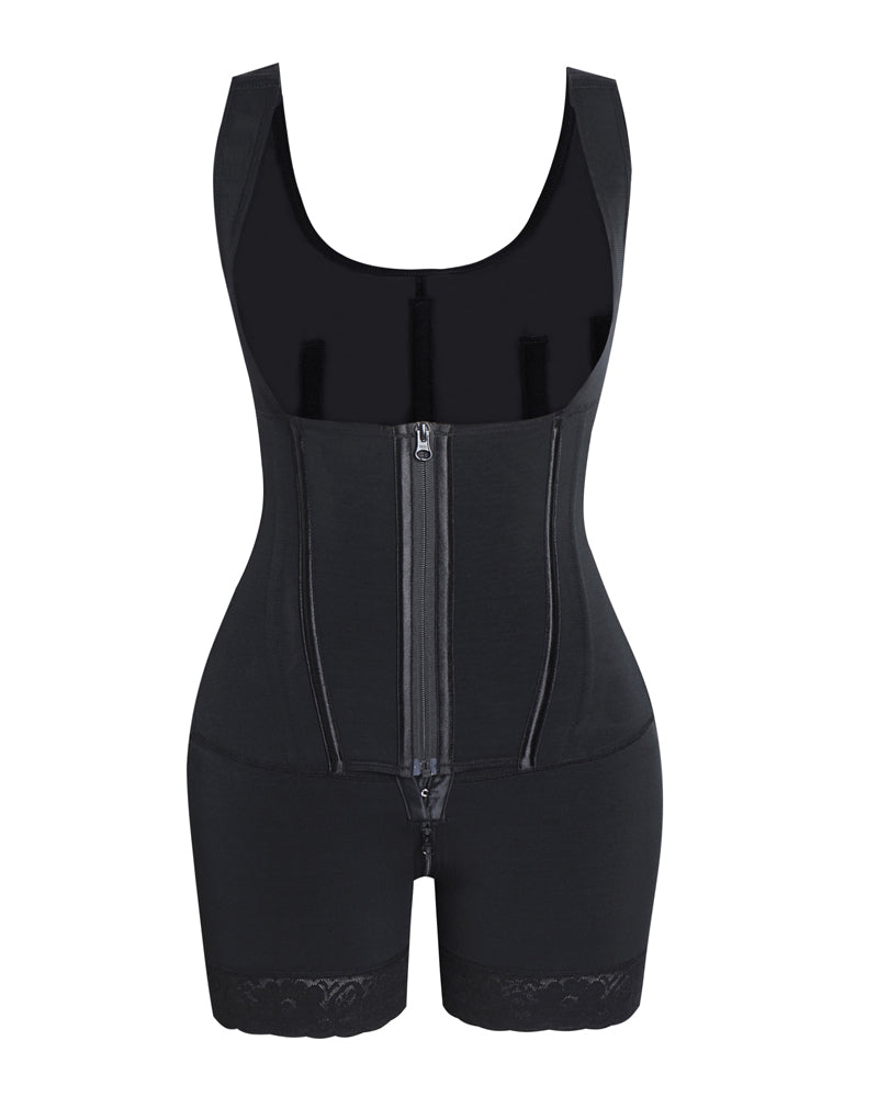 Shapshe® High compression Front Zipper Mid Thigh Shapewear  - By Qivii