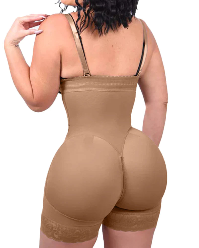 Shapshe® Tummy Control Body Shaper Butt Lifter Thigh Slimmer Faja Plus Shapewear with Zipper Crotch  - By Qivii