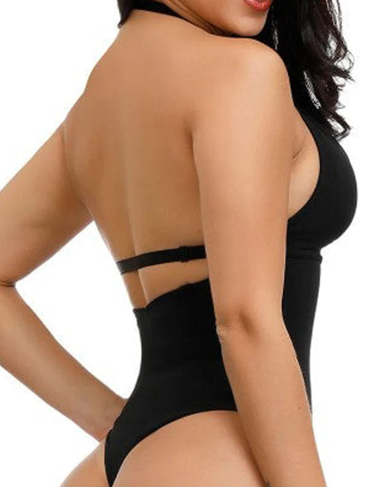 Seamless Tummy Control Bodysuit Butt Lifter Thong Backless Body Shaper  - By Qivii