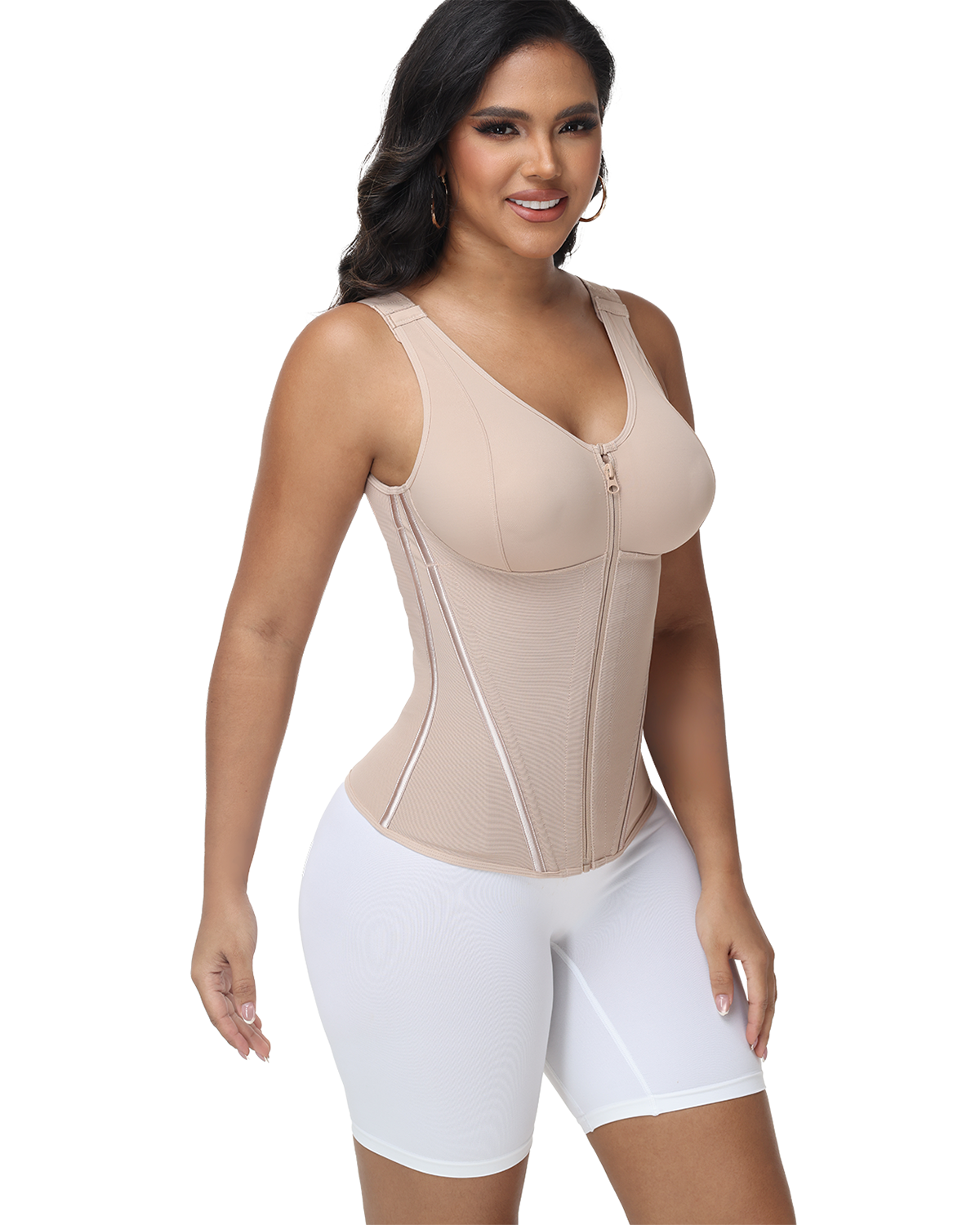 Shapshe® Corset Vest with Padded Bra Front Zipper Waist Trainer