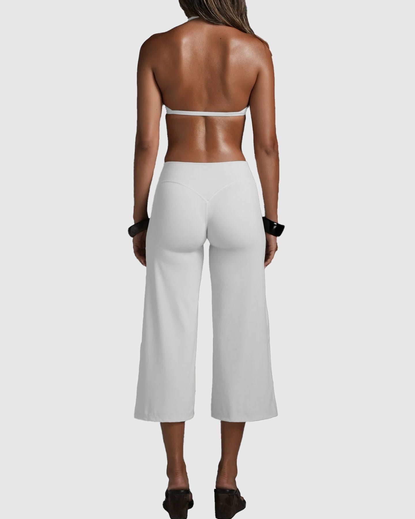 Cpari Wide-Leg Pants Yoga Sportswear Set  - By Qivii