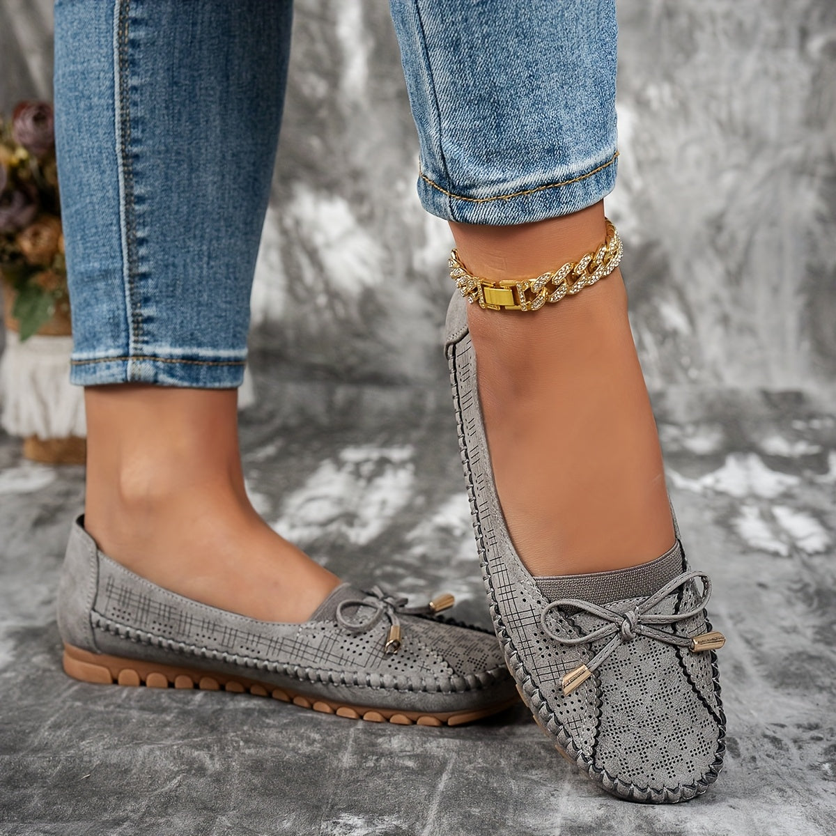 Sabine – Weiche Komfort-Loafer mit zarter Schleife  - By Qivii
