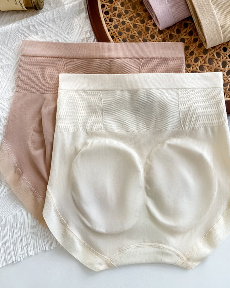 Seamless Tummy Control Antibacterial Crotch Briefs High Waist Butt Lift Panties  - By Qivii