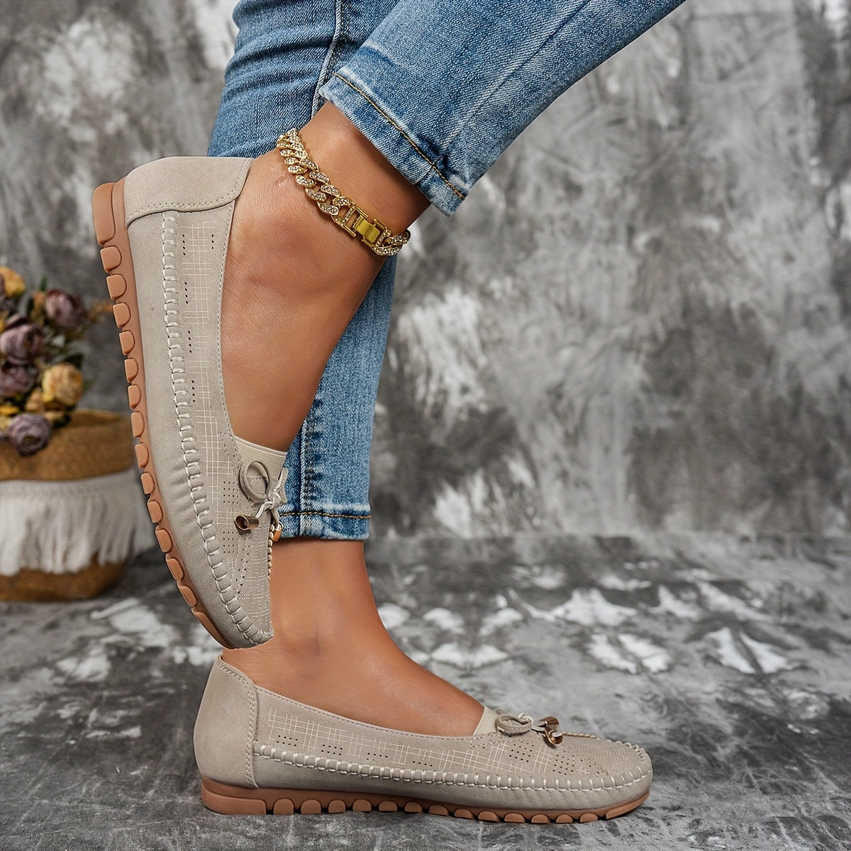 Sabine – Weiche Komfort-Loafer mit zarter Schleife  - By Qivii