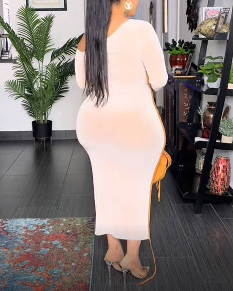 Sexy Breathable Off Shoulder Slim Fit Dress for Women  - By Qivii