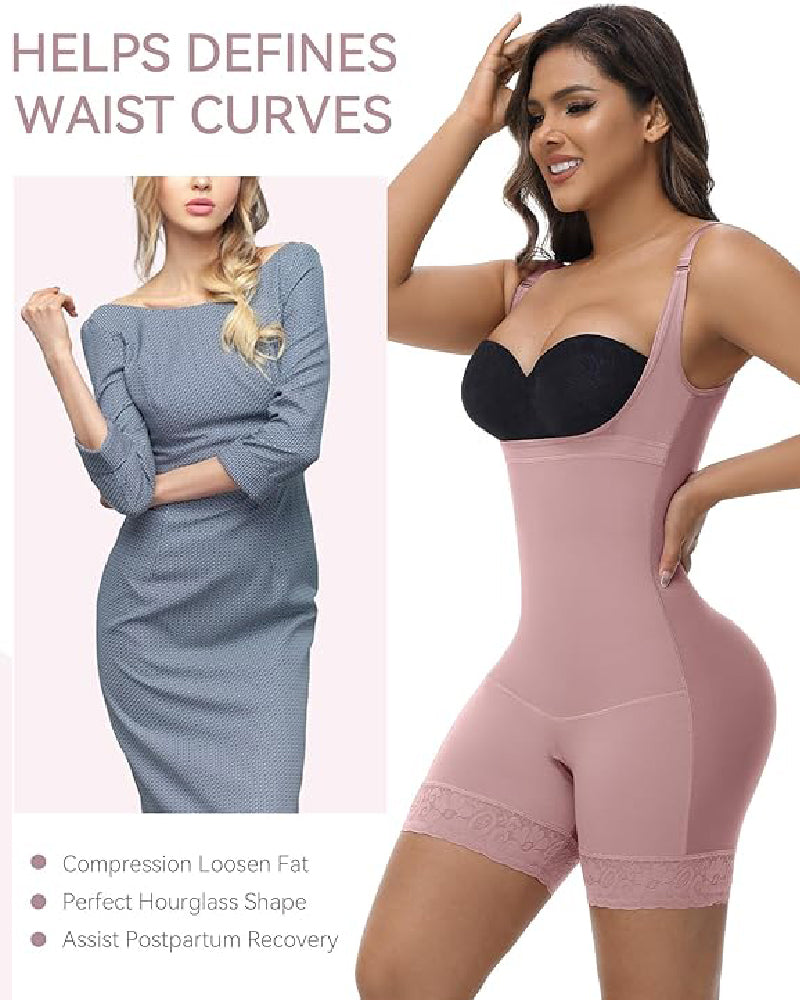 Shapshe® Tummy Control Open Bust Butt Lifter Bodysuits Shapewear  - By Qivii