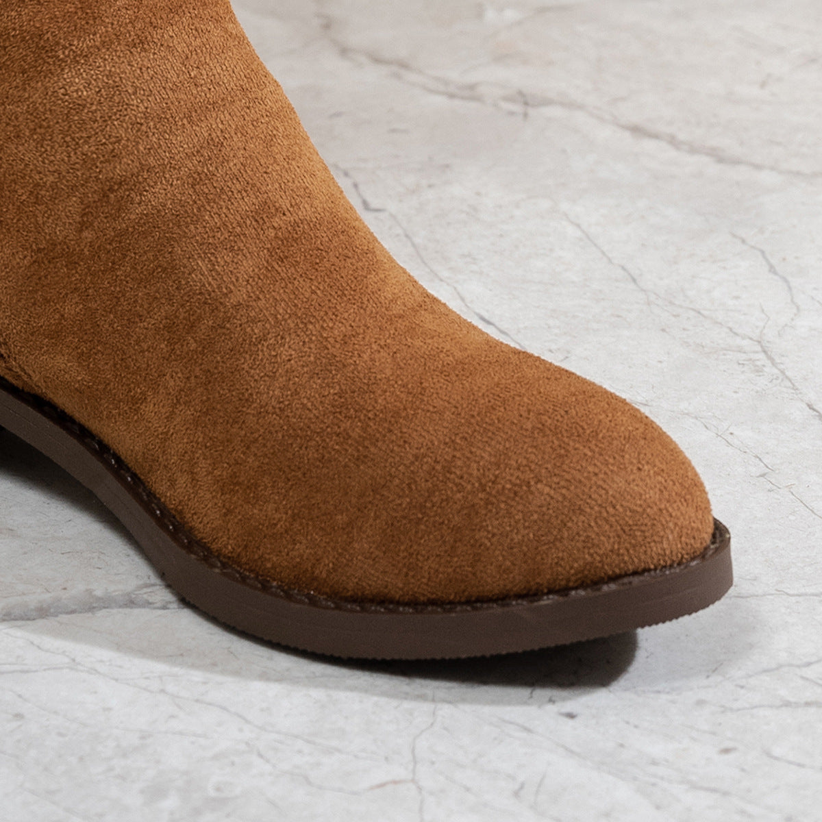 Women's Hollis Vintage Riding Boots - Knee-High Suede Boots with Side Zip & Block Heel (US 5-10.5)