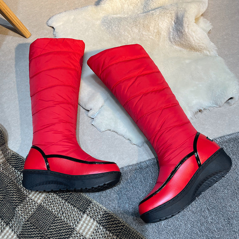 Women's Odessa Knee-High Boots - Plush Faux Fur-Lined Winter Boots with Side Zip & Thick Lug Sole (US 4-11)