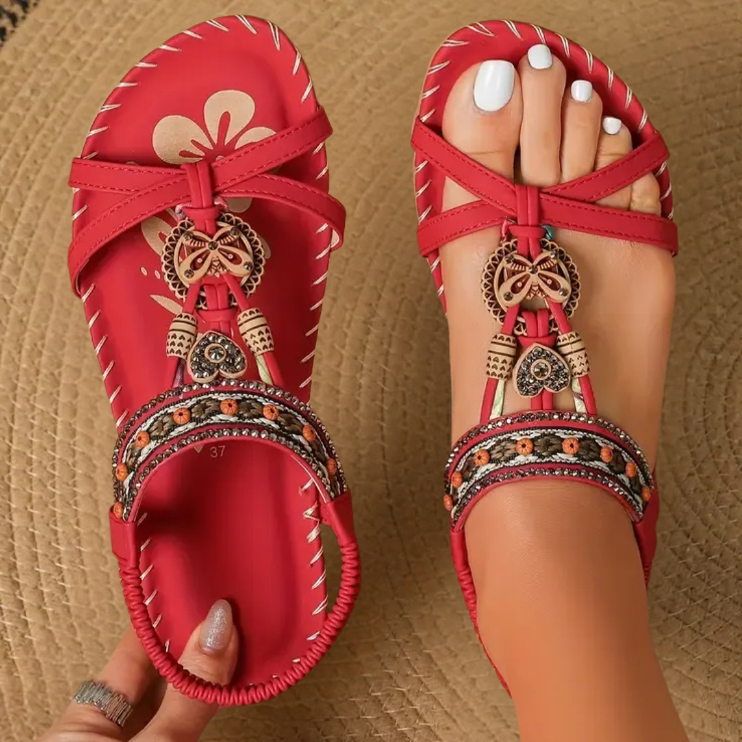 Nada – Orthopädische Sandalen im Ibiza-Stil für Komfort & Eleganz  - By Qivii