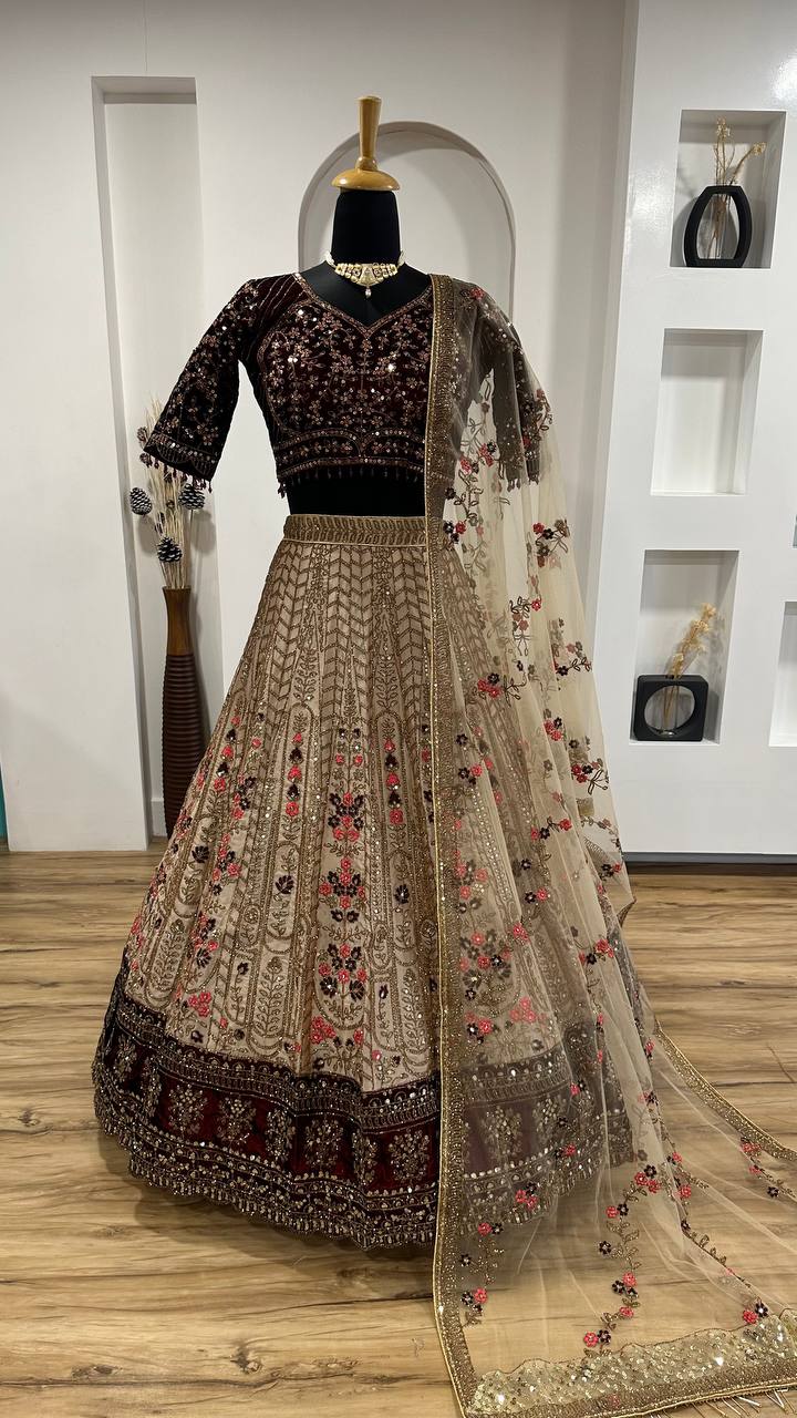 Heavy Kasturi silk lehenga with Dori Lehenga Choli - INSPIRED | Ready To Wear - qivii