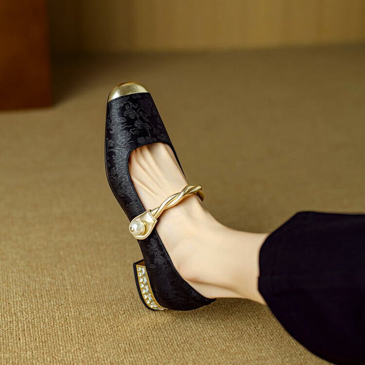 Perla Mary Jane Flats  - By Qivii