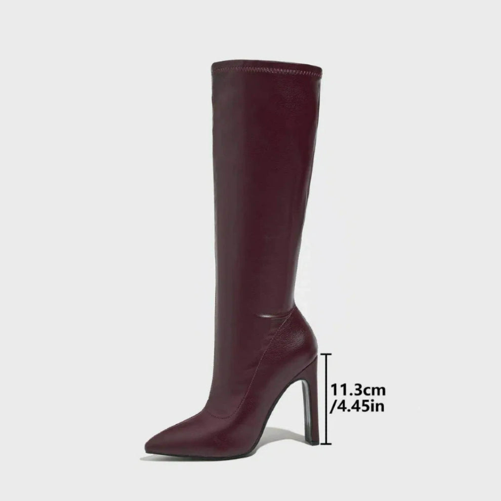 Women's LuxeStiletto Knee-High Boots – Pointed Toe Slim Heel Fashion Boots (US 4–10)