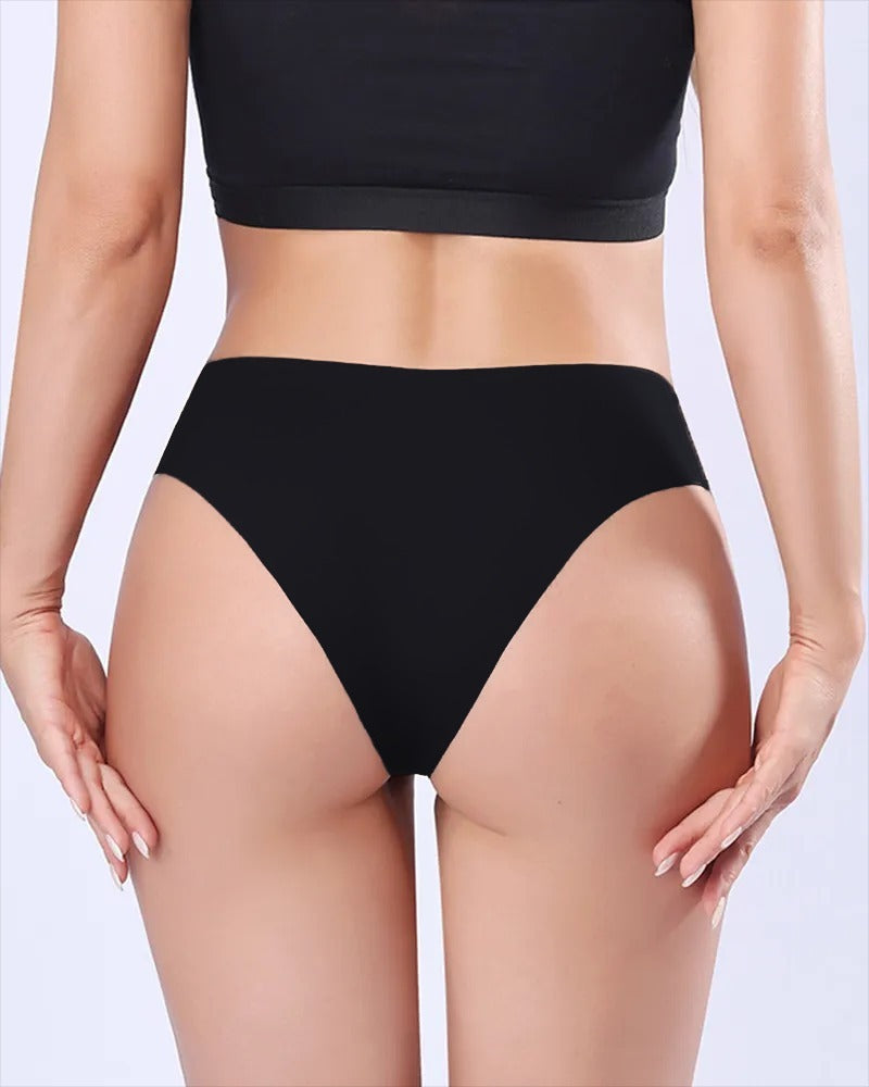 Sexy Ice Silk Low-Rise Panties Seamless Multicolor Briefs Lingerie  - By Qivii