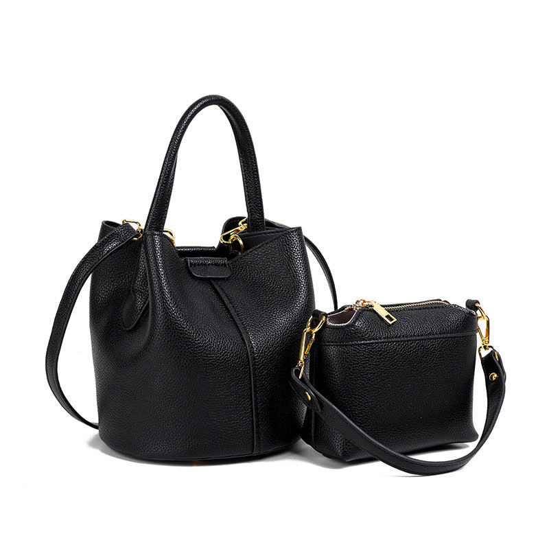 Women’s Regent Plaid Bucket Satchel — Heritage Check Full-Grain Leather Convertible with Detachable Pouch & Effortless Transition Carry