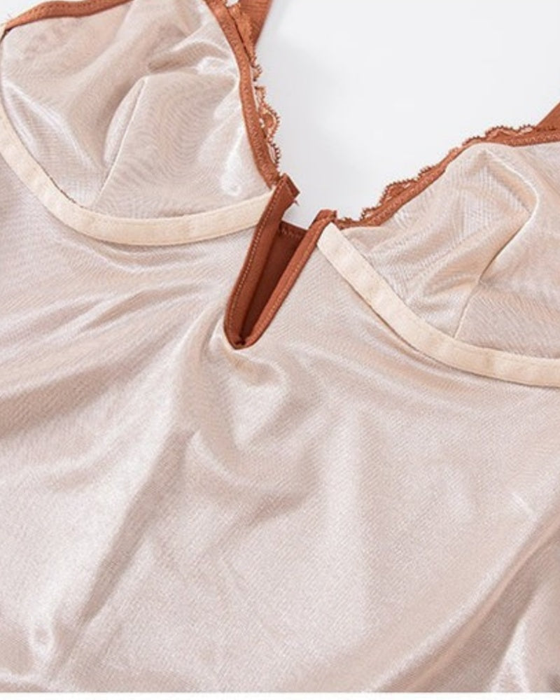 Sexy Lace Deep-V Neck Bodysuits  - By Qivii