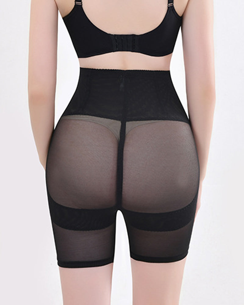 Mesh High Waist Tummy Control Underwear Postpartum Recovery Slimming Shaping Shorts  - By Qivii