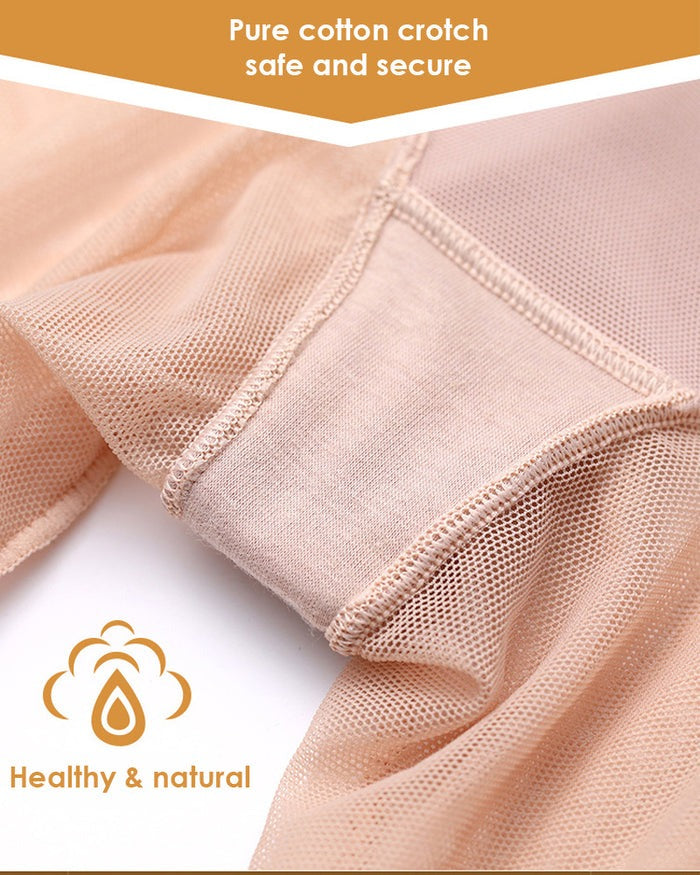Seamless Mesh Breathable Shapewear Shorts Tummy Control Hip-Lift Corset Shaping Pants  - By Qivii