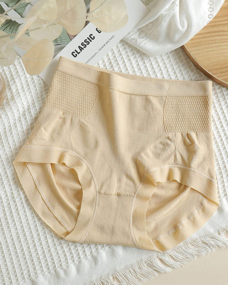 Seamless Tummy Control Antibacterial Crotch Briefs High Waist Butt Lift Panties  - By Qivii