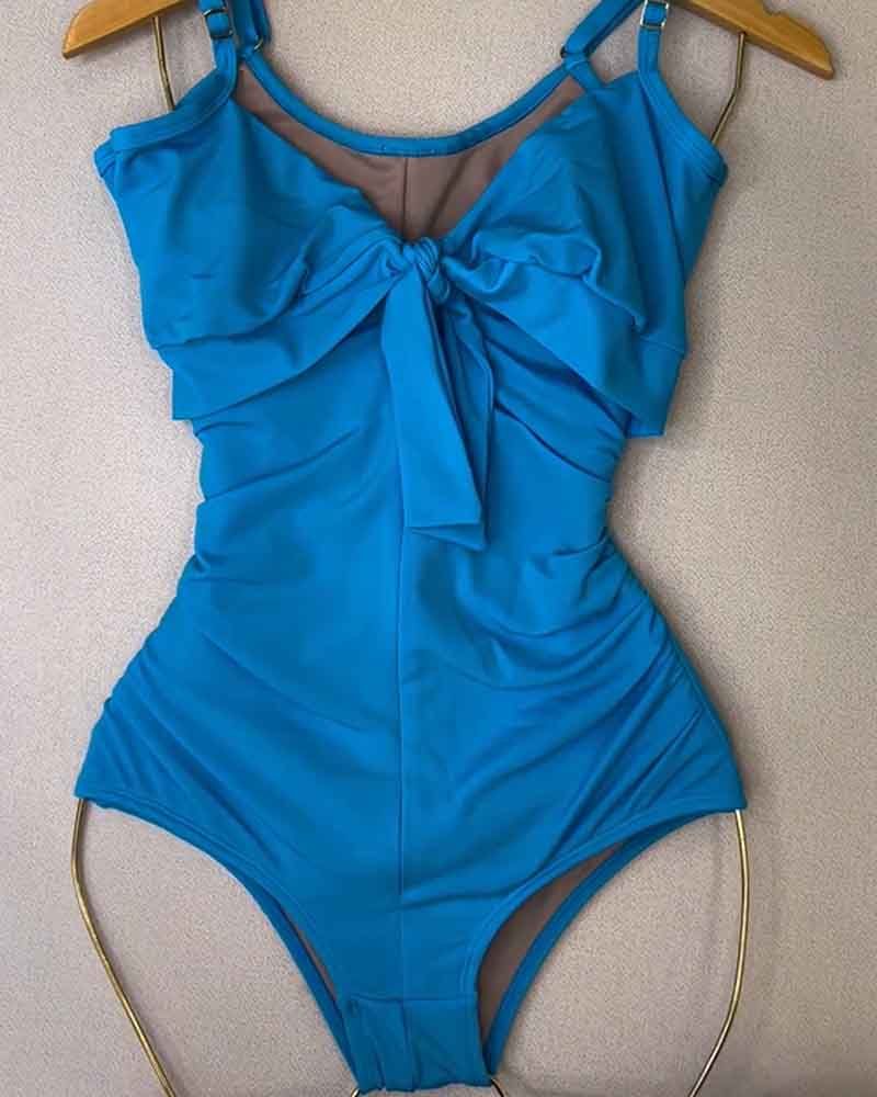 High Waist Ruched Shaping Swimsuits One Piece Tummy Control Swimwear  - By Qivii