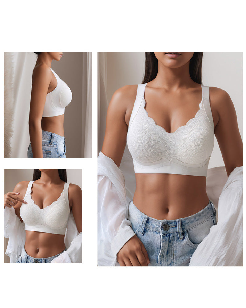 Women's Seamless Wireless Anti-sagging Minimizer Thin Adjustment Bra  - By Qivii