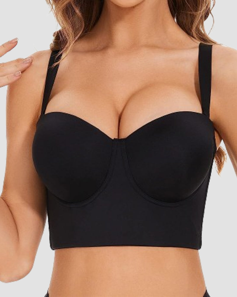 Seamless Multiway Low Back Anti Slip Push up Full Coverage Larger size Bras  - By Qivii