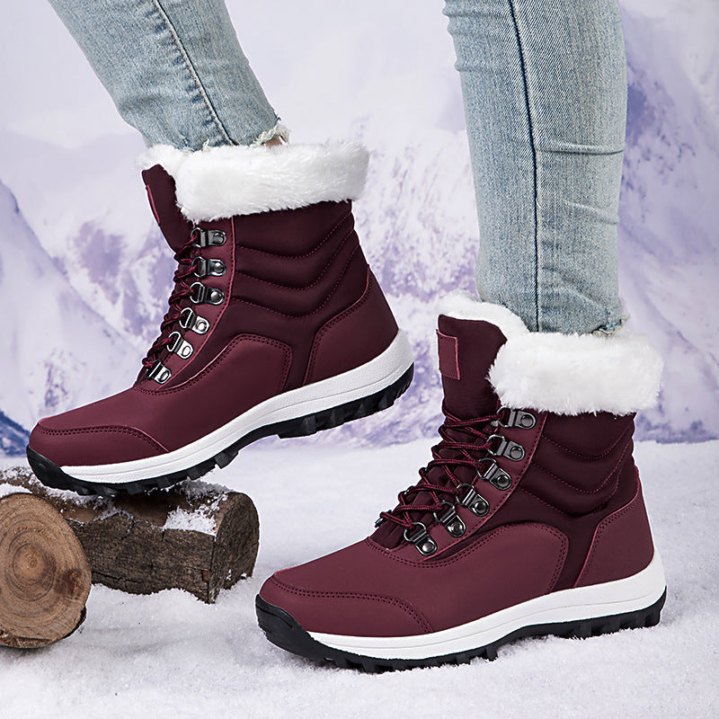 Unisex Snow Boots - Thermal Fleece Lined Winter Shoes with Non-Slip Sole (US 5-11)