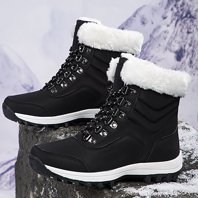 Unisex Snow Boots - Thermal Fleece Lined Winter Shoes with Non-Slip Sole (US 5-11)