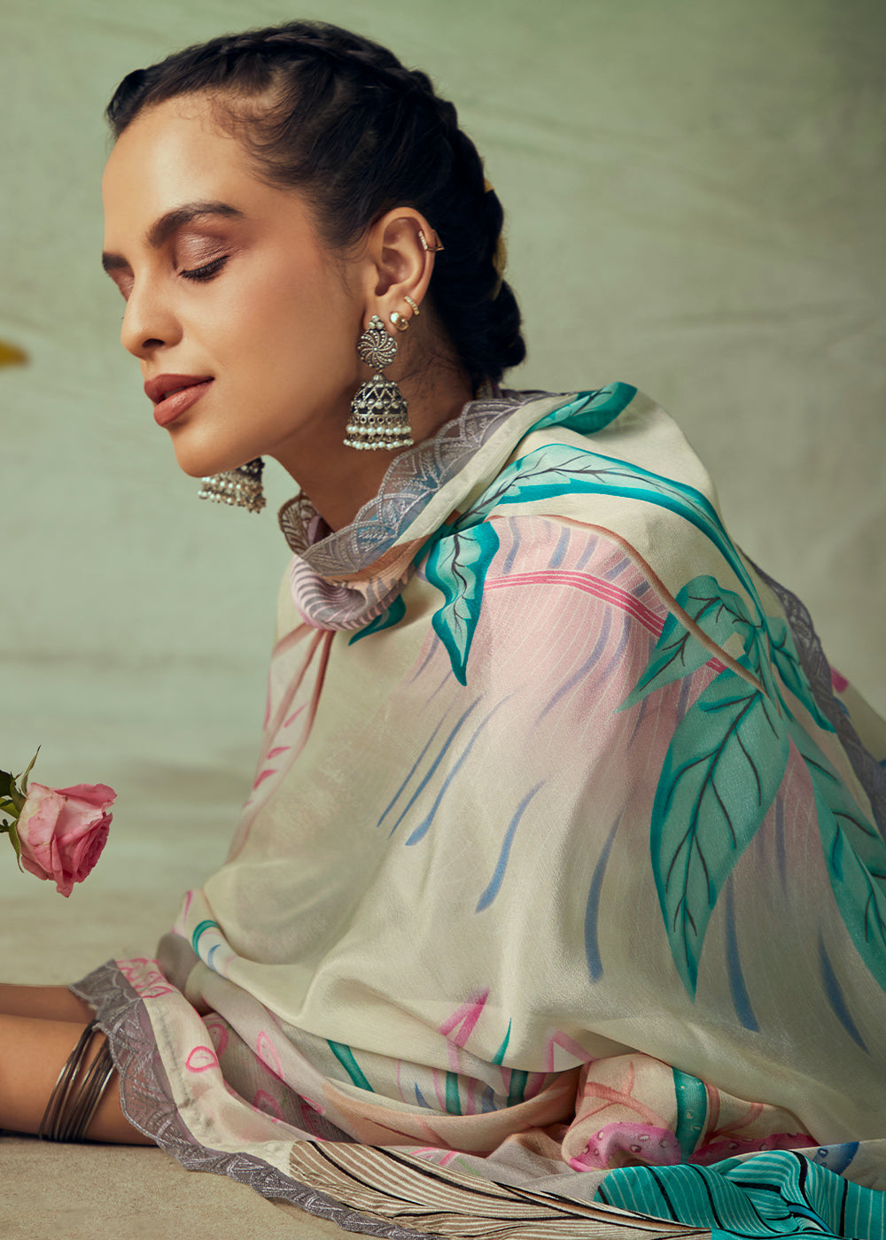 Shades Of Purple Digital Printed Muslin Salwar Suit with Light Embroidery work - qivii