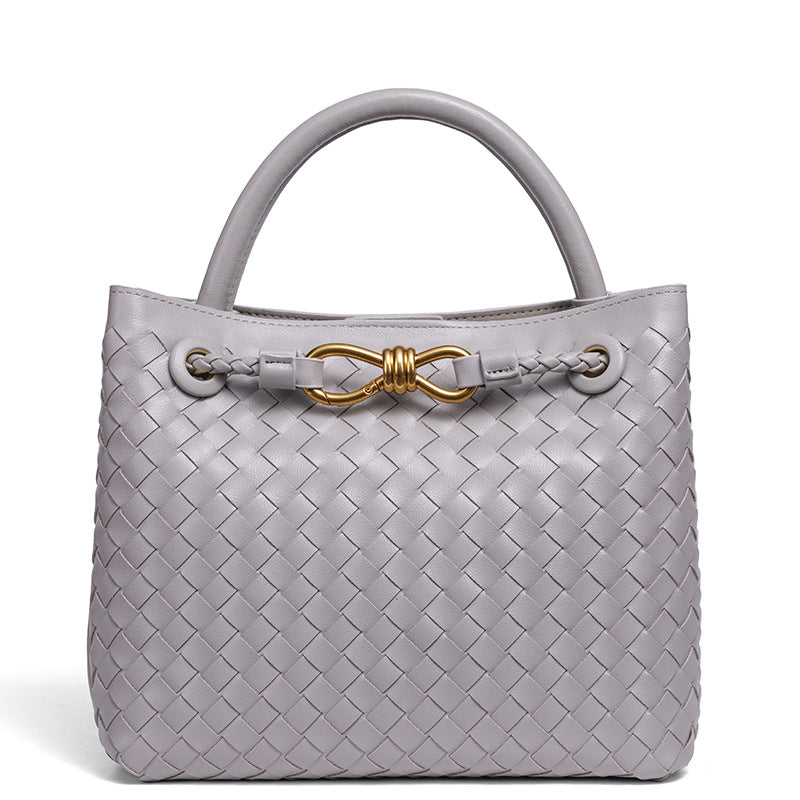Women's Artisan Weave Tote - Expandable Crossbody with Butterfly Motif & Structured Silhouette